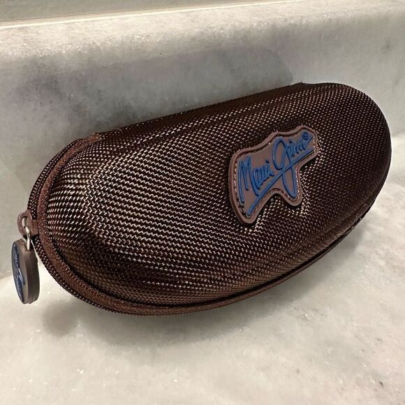 Maui Jim Textured Nylon Hard Shell Logo Sun Glasses Case Storage Brown OS - Picture 1 of 5